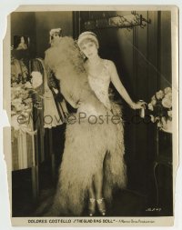 9s362 GLAD RAG DOLL 8x10 still 1929 beautiful Dolores Costello full-length in wild feathered dress!