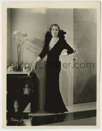 9s364 GLORIA SWANSON 8x10 key book still 1920s full-length wearing cool gown with gloves & jewelry!