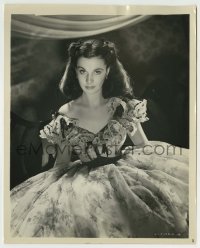 9s377 GONE WITH THE WIND 8.25x10.25 still R1967 best portrait of Vivien Leigh as Scarlett O'Hara!