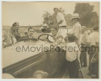 9s399 GREAT GATSBY candid deluxe 7.5x9.5 still 1926 Warner Baxter about to be filmed in moving car!