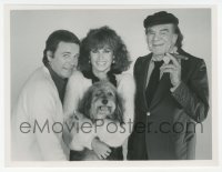 9s420 HART TO HART TV 7x9 still 1981 Robert Wagner, Stefanie Powers, Lionel Stander & their dog!