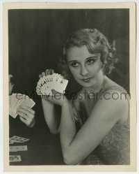 9s425 HELEN SIMONS 8x10.25 still 1920s the sexy Mack Sennett starlet with all club playing cards!