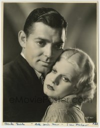 9s437 HOLD YOUR MAN 7.5x9.75 still 1933 best posed portrait of Clark Gable & Jean Harlow!