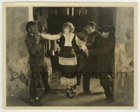9s446 HOUSE OF HATE 8x10 still 1918 c/u of scared Pearl White grabbed by three bad guys!