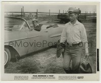 9s454 HUD 8.25x10 still 1963 Paul Newman watches Brandon De Wilde leave at the climax of the movie!