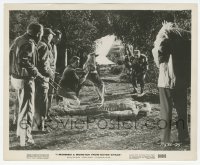 9s461 I MARRIED A MONSTER FROM OUTER SPACE 8x10 still 1958 hunters & dog over fallen monster!