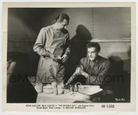 9s471 INVISIBLE RAY 8.25x10 still R1948 great close up with both Boris Karloff AND Bela Lugosi!