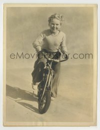 9s491 JACKIE COOPER 6.5x8.5 news photo 1933 riding his motor bicycle in an empty swimming pool!