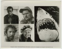 9s501 JAWS 8x10.25 still 1975 portraits of Bruce the shark, Roy Scheider, Shaw, Dreyfuss & Gary!