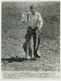 9s515 JUNIOR BONNER 7.5x10 still 1972 great full-length image of rodeo cowboy Steve McQueen!