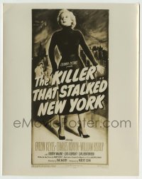 9s521 KILLER THAT STALKED NEW YORK 8x10 still 1950 great art of Evelyn Keyes used on the 3-sheet!