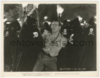 9s545 LEGION OF TERROR 8x10.25 still 1936 Ward Bond captured by robed cultists with torches!