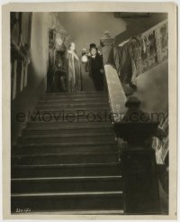 9s558 LONDON AFTER MIDNIGHT 8x10 still 1927 vampire-like Lon Chaney on stairs, incredible image!