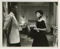 9s563 LOVE IN THE AFTERNOON 8.25x10 still 1957 c/u of Gary Cooper & beautiful Audrey Hepburn!