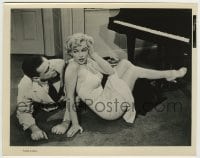 9s592 MARILYN 8x10.25 still 1963 sexy Monroe & Tom Ewell on floor in The Seven Year Itch!