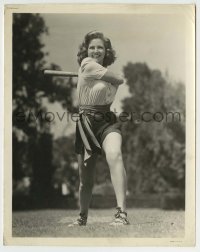 9s595 MARILYN MAXWELL 8x10.25 still 1940s the sexy actress plays baseball in her spare time!