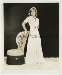 9s606 MARTHA O'DRISCOLL 8.25x10 still 1941 in a simple white crepe dinner gown, Pacific Blackout!