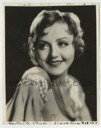 9s667 NANCY CARROLL 8x10.25 still 1934 head & shoulders portrait showing she takes care of herself!