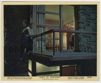 9s032 NORTH BY NORTHWEST color 8x10 still #7 1959 Cary Grant climbs on Eva Marie Saint's balcony!