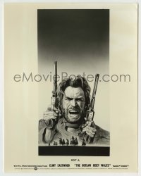 9s706 OUTLAW JOSEY WALES 8x10.25 still 1976 great art of Clint Eastwood used on the posters!