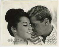 9s709 PALM SPRINGS WEEKEND 8.25x10 still 1963 romantic c/u of Stefanie Powers & Troy Donahue!