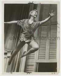 9s724 PETER PAN TV 7.25x9 still 1956 Mary Martin as James M. Barrie's boy hero flying on stage!