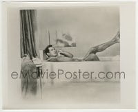 9s733 PILLOW TALK 8.25x10 still 1959 great image of naked Rock Hudson talking on phone in bath tub!