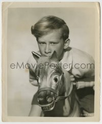 9s802 ROCKING HORSE WINNER 8.25x10 still 1950 c/u of young John Howard Davies with hobby horse!