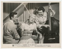 9s806 ROMANCE ON THE HIGH SEAS 8x10 still 1948 close up of young Doris Day singing with band!