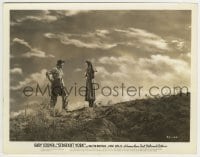 9s825 SERGEANT YORK 8x10.25 still 1941 Gary Cooper & Joan Leslie talk on hillside, Howard Hawks!