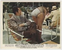 9s035 SILENCERS color 8x10 still #5 1966 Dean Martin as Matt Helm stares at sexy girl bending over!
