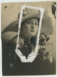 9s852 SOPHIE TUCKER deluxe 6.75x8.75 still 1924 great portrait of the singer with roses by Apeda!