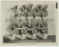 9s862 STAND UP & CHEER 8x10 still 1934 nine sexy chorus girls posing in skimpy farmer outfits!