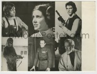 9s864 STAR WARS 7x9.5 still 1977 Luke, Leia, Han Solo, Chewbacca, Obi-Wan Kenobi & Tarkin!