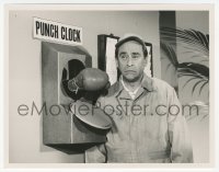 9s865 STEVE ALLEN COMEDY HOUR TV 7x9 still 1967 Louis Nye gets unexpected reaction from punch clock!