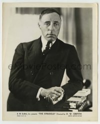 9s872 STRUGGLE candid 8.25x10 still 1931 great portrait of legendary director D.W. Griffith!