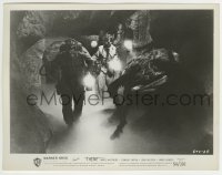 9s902 THEM 8x10.25 still 1954 great image of men with gas masks encountering monster close up!