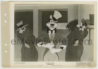 9s907 THEY'RE OFF 8x11 key book still 1948 dapper Goofy between shagy guys in trench coats!