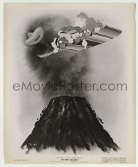 9s917 THREE CABALLEROS 8.25x10 still 1944 Donald Duck, Joe Carioca & Panchito flying over volcano!