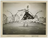 9s918 THREE CABALLEROS 8x10.25 still 1944 actress in cool costume dancing by drawn background!