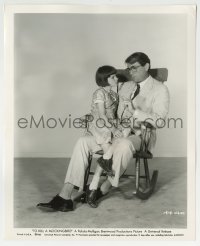 9s928 TO KILL A MOCKINGBIRD 8.25x10 still 1962 Mary Badham sits with Gregory Peck in rocking chair!