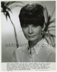 9s964 WAIT UNTIL DARK 7.75x9.75 still 1967 head & shoulders portrait of beautiful Audrey Hepburn!
