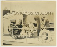 9s966 WALLACE BEERY/NOAH BEERY 8x10 still 1920s Hollywood brothers on deck of ship with wives!