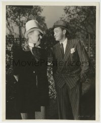 9s963 W.C. FIELDS/HERBERT MARSHALL 8x10 still 1936 looking dapper & visiting on the set of Poppy!