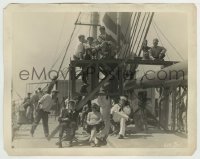 9s972 WE'RE IN THE NAVY NOW candid 8x10.25 still 1926 cast, crew & cameras on ship between scenes!
