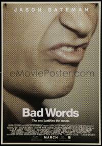9t086 BAD WORDS advance Canadian 1sh 2014 Jason Bateman, the end justifies the mean!