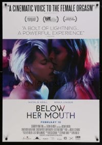 9t088 BELOW HER MOUTH advance Canadian 1sh 2016 romantic lesbians Natalie Krill and Erika Linder!