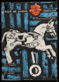 9t139 KDYZ MA SVATEK DOMINIKA Czech 11x16 1967 Teissig art of carousel horse!