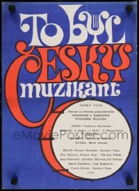 9t157 TO BYL CESKY MUZIKANT Czech 12x17 R1970 Vladimir Slavinsky, really cool title design!