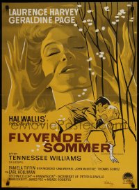 9t344 SUMMER & SMOKE Danish 1961 Stilling art of Laurence Harvey & Geraldine Page!